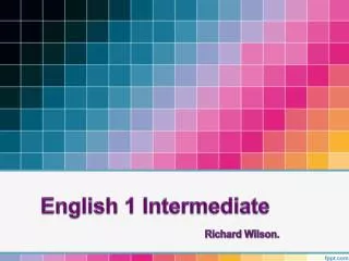 English 1 Intermediate