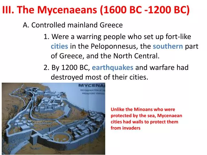 iii the mycenaeans 1600 bc 1200 bc
