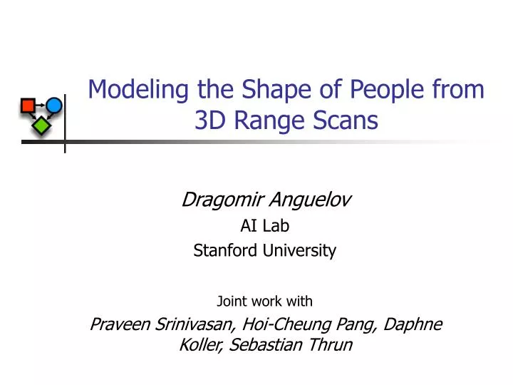 modeling the shape of people from 3d range scans