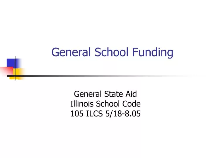 general school funding