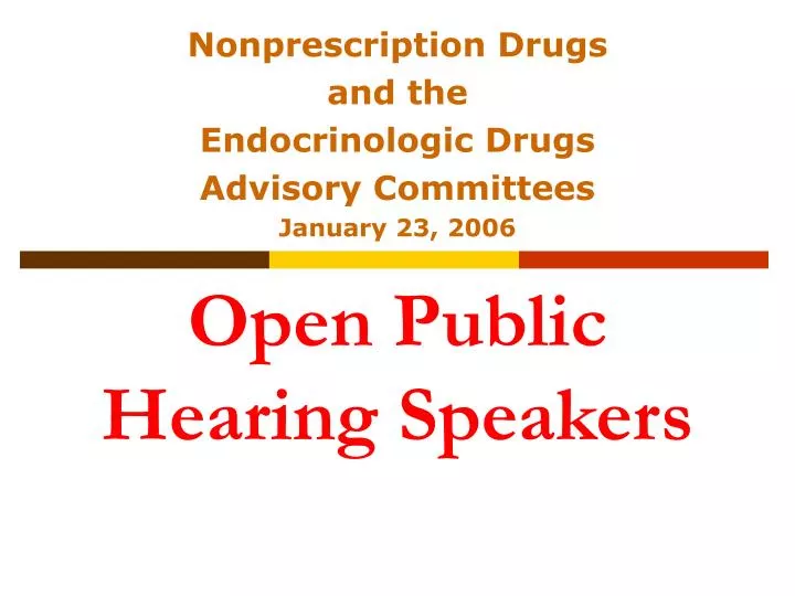 open public hearing speakers