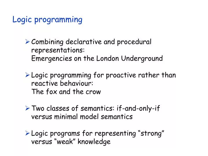 logic programming