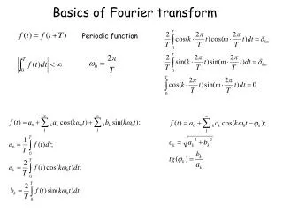Basics of Fourier transform