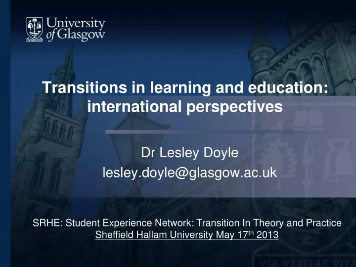 transitions in learning and education international perspectives