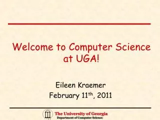 Welcome to Computer Science at UGA!