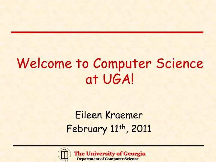 welcome to computer science at uga