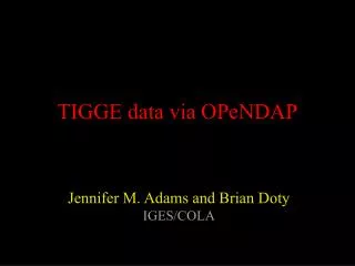 TIGGE data via OPeNDAP