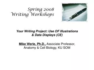 Spring 2008 Writing Workshops