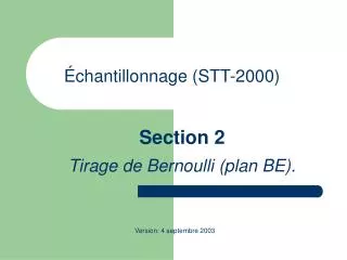 chantillonnage stt 2000