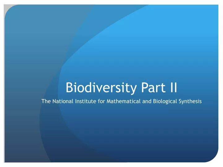 biodiversity part ii