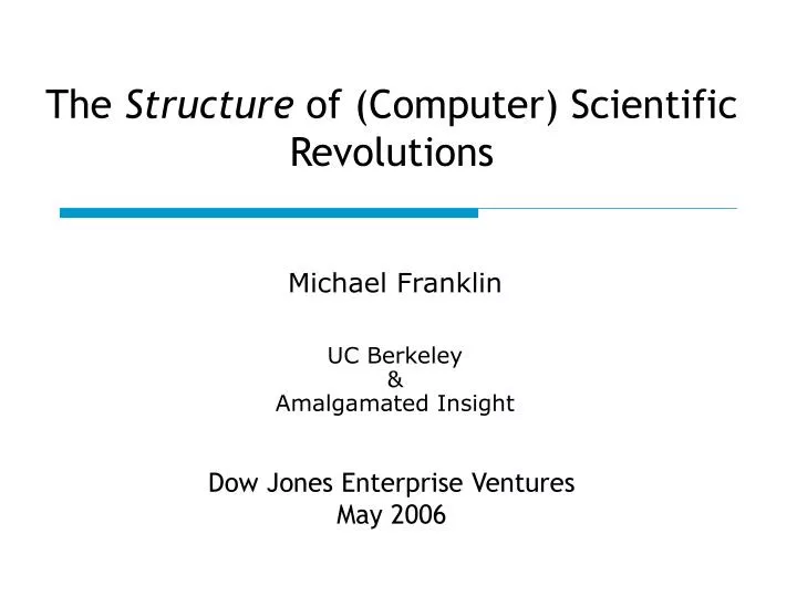 the structure of computer scientific revolutions