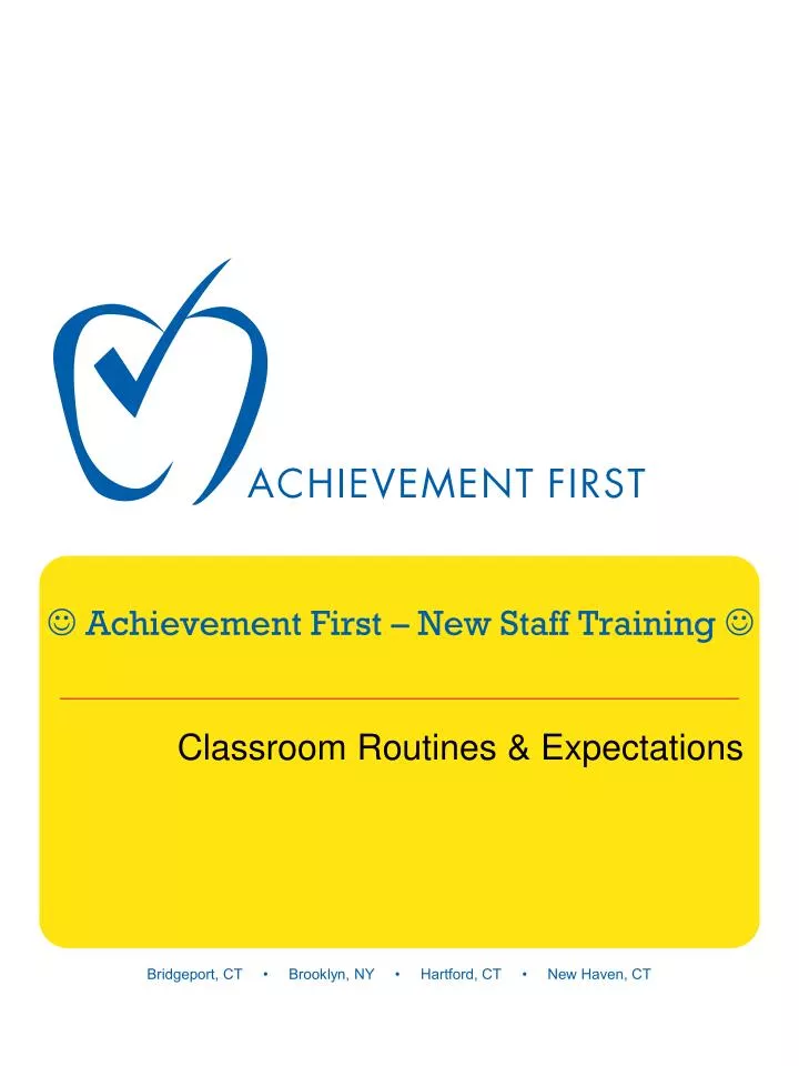 achievement first new staff training