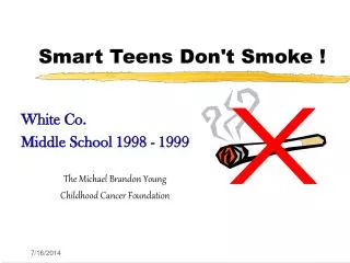 Smart Teens Don't Smoke !