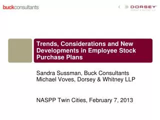 Trends, Considerations and New Developments in Employee Stock Purchase Plans