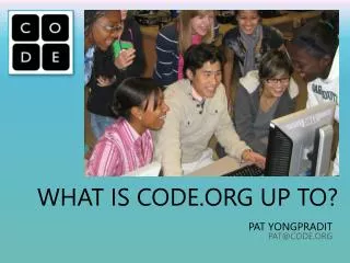 What is Code.org up to?