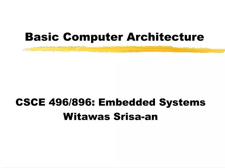 basic computer architecture