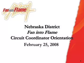Nebraska District Fan into Flame Circuit Coordinator Orientation