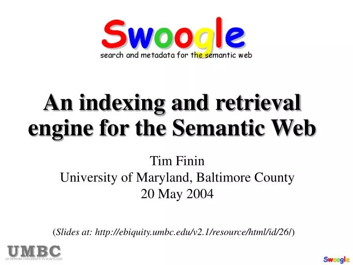 an indexing and retrieval engine for the semantic web