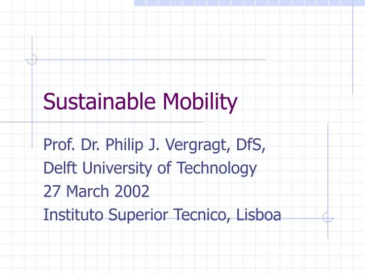 sustainable mobility