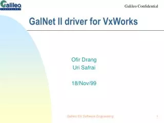 GalNet II driver for VxWorks