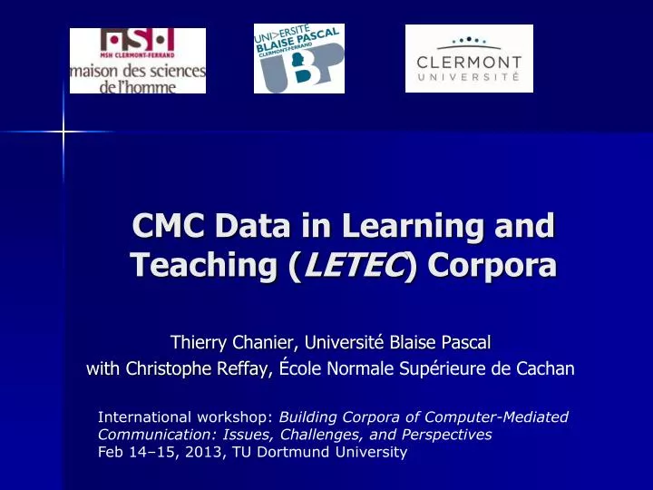 cmc data in learning and teaching letec corpora