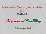 Interpolation and Curve Fitting - slide 1