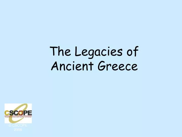 the legacies of ancient greece