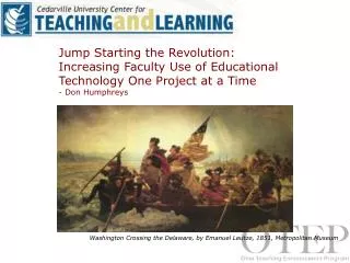 Jump Starting the Revolution: Increasing Faculty Use of Educational