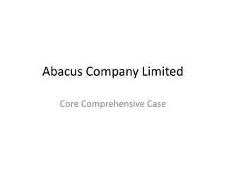 Abacus Company Limited
