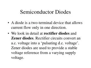 Semiconductor Diodes