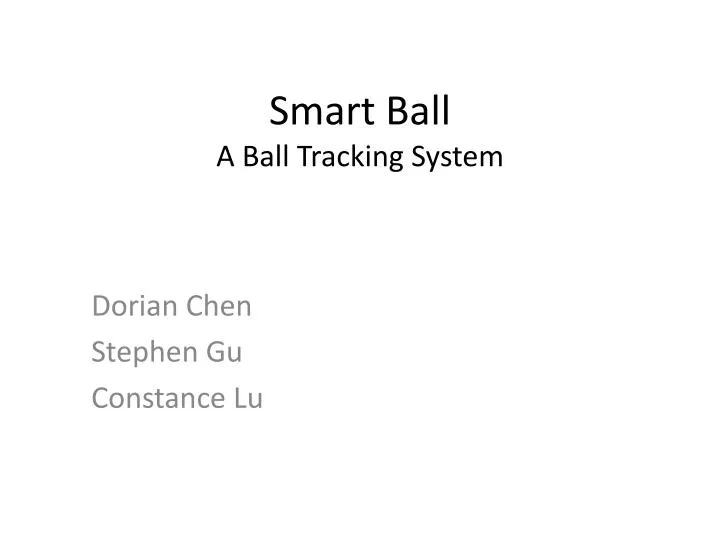 smart ball a ball tracking system
