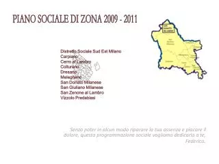 PIANO SOCIALE DI ZONA 2009 - 2011
