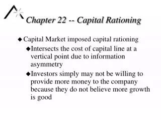 chapter 22 capital rationing