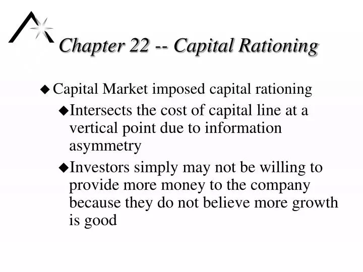 chapter 22 capital rationing
