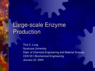 Large-scale Enzyme Production