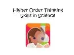 Ppt Assessing Higher Order Thinking Skills Powerpoint Presentation