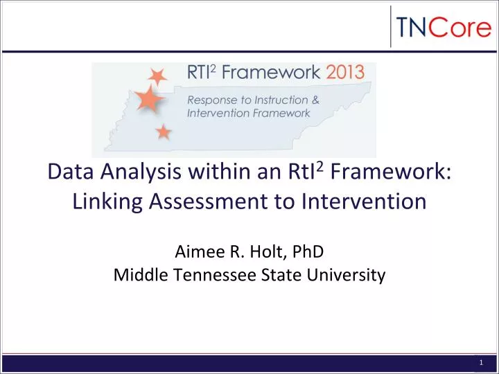 data analysis within an rti 2 framework linking assessment to intervention