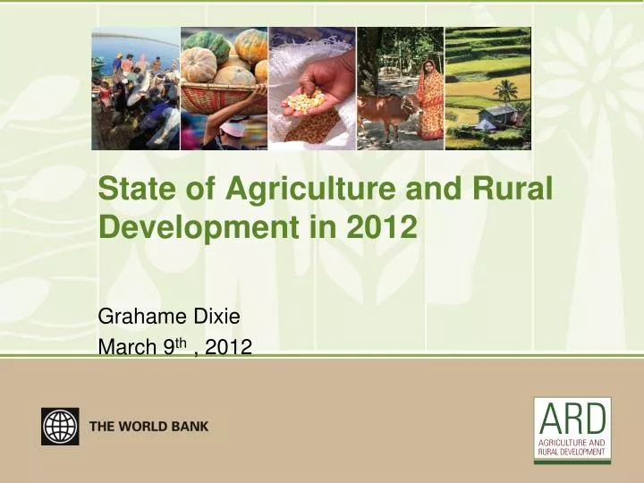 state of agriculture and rural development in 2012