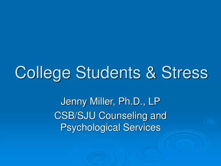 college students stress