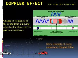Doppler Effect (Ch. 12 Sec 12 7 p.338 – 342)
