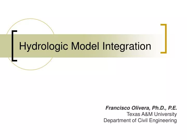 hydrologic model integration