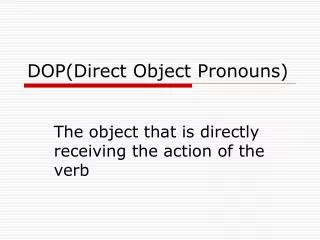 dop direct object pronouns