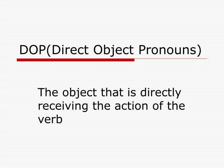 dop direct object pronouns