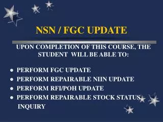 nsn fgc update