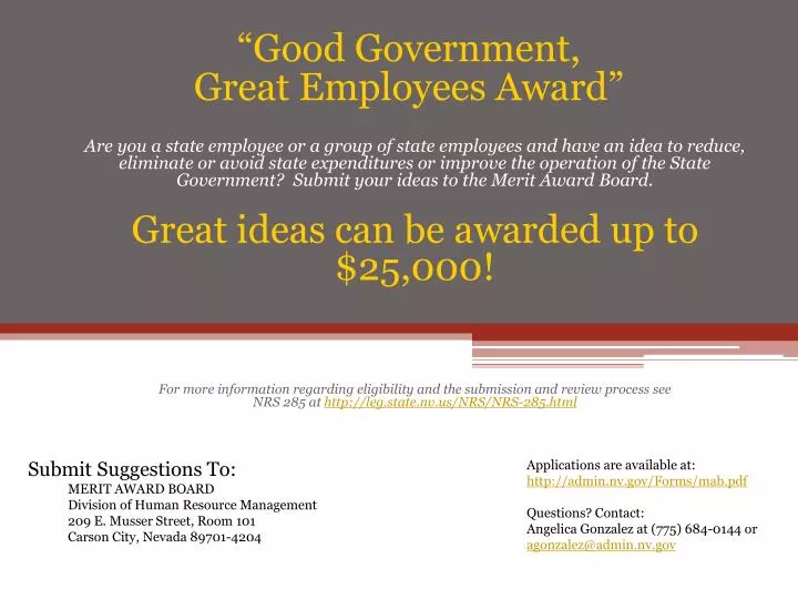 good government great employees award