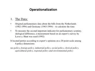 Operationalization