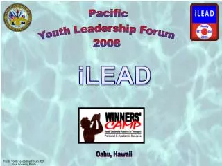 Pacific Youth Leadership Forum 2008 Final Speaking Points
