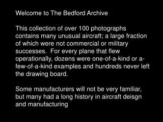 Welcome to The Bedford Archive