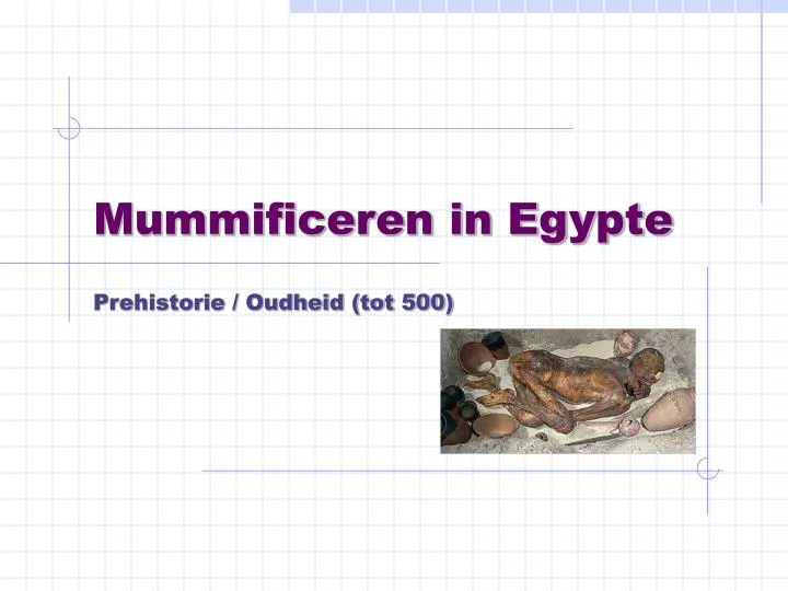 mummificeren in egypte