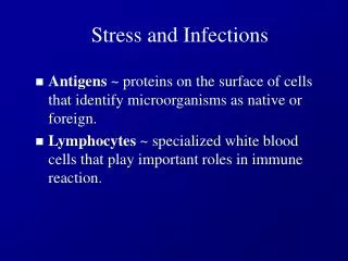 Stress and Infections